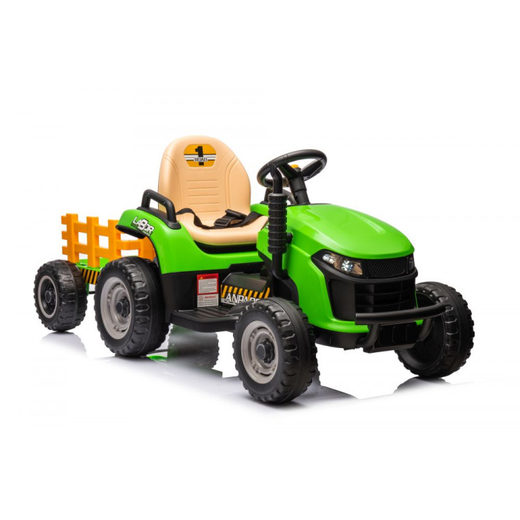 Elektrický traktor s vlečkou BBH-030 na diaľkové ovládanie 2,4G zelená